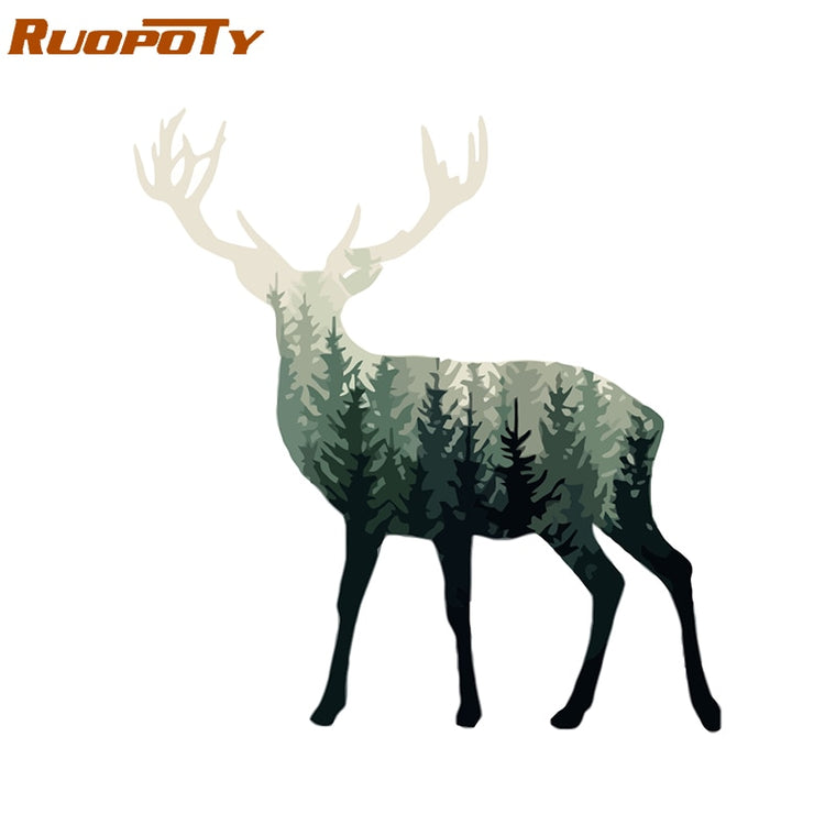 RUOPOTY Frame Abstract Deer DIY Painting By Numbers Animals Modern Home Wall Art Picture By Numbers Acrylic Paint On Canvas Home