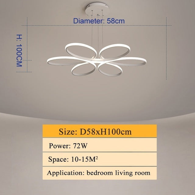 Modern led chandelier lighting for living room bedroom dining room indoor home lustre chandelier lamp AC90v-260v lampadario