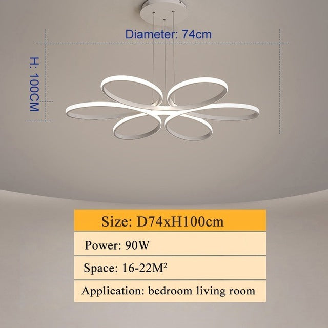 Modern led chandelier lighting for living room bedroom dining room indoor home lustre chandelier lamp AC90v-260v lampadario