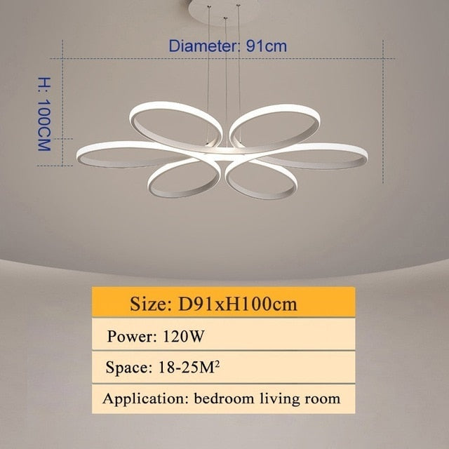 Modern led chandelier lighting for living room bedroom dining room indoor home lustre chandelier lamp AC90v-260v lampadario