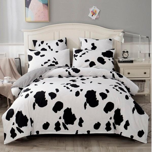 4/7pcs quilt cover sheet pillow comforter bedding set cotton euro pastel double side solid and flower printed bed set