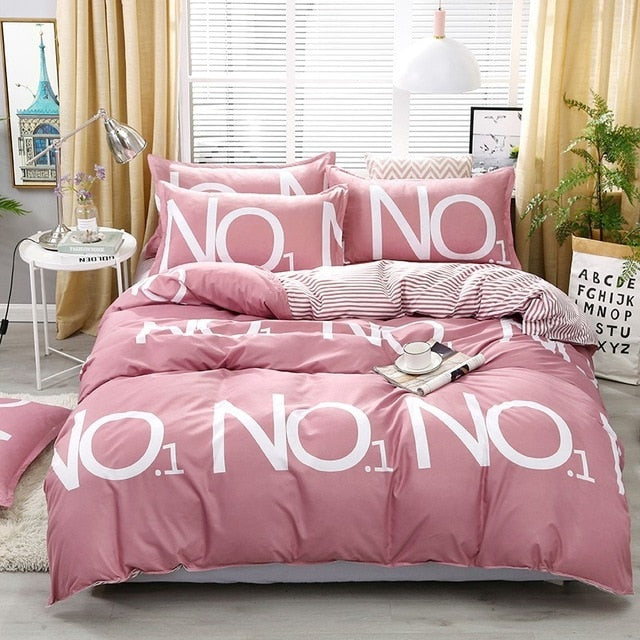 Solstice Cartoon green Printing cat head Children/kid Bedding Sets Duvet Cover Bed Sheet Pillowcase Bed Cover Linens Bedclothes