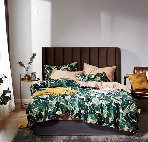 Egyptian Cotton Soft Duvet Cover Fitted/Bed sheet set Multi Color Flamingo Paisley Bedding Set Twin Queen King size 4Pieces