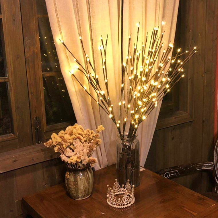 Christmas Decorations for Home LED Willow Branch Lamp Battery Powered Decorative Christmas Ornaments Christmas Tree Decorations