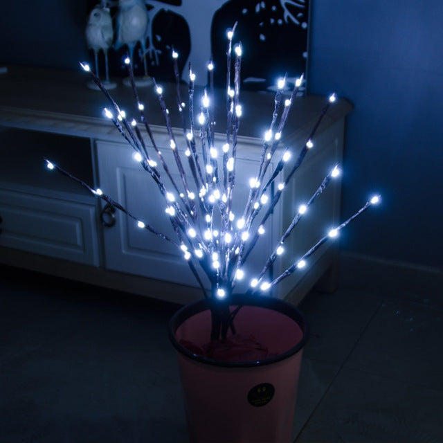 Christmas Decorations for Home LED Willow Branch Lamp Battery Powered Decorative Christmas Ornaments Christmas Tree Decorations