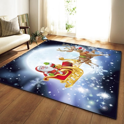 Nordic Carpets Soft Flannel 3D Printed Area Rugs Parlor Galaxy Space Mat Rugs Anti-slip Large Rug Carpet for Living Room Decor