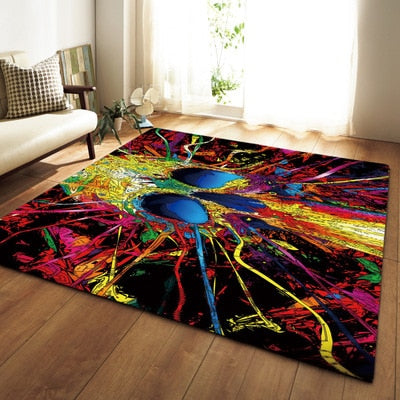Nordic Carpets Soft Flannel 3D Printed Area Rugs Parlor Galaxy Space Mat Rugs Anti-slip Large Rug Carpet for Living Room Decor