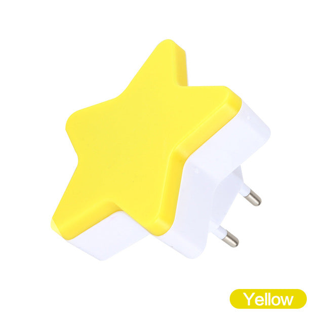 SXZM 1W Night Lamp 6 LED Night Light Bedside Lamp Wall Socket Lamp EU/US Plug AC 110-220V Home Decoration Light for baby gift