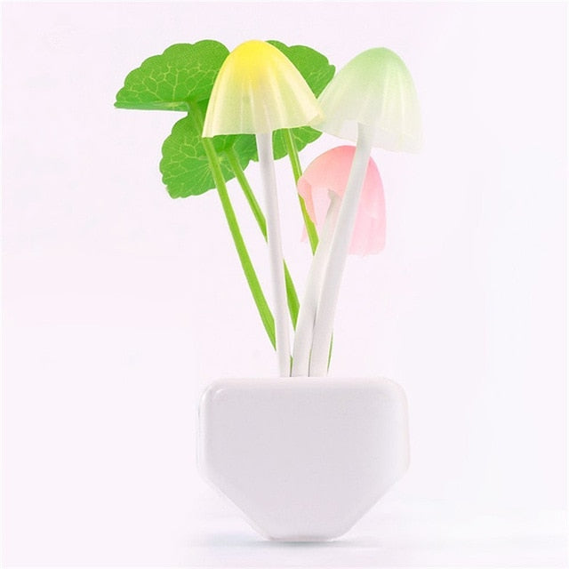 SXZM 1W Night Lamp 6 LED Night Light Bedside Lamp Wall Socket Lamp EU/US Plug AC 110-220V Home Decoration Light for baby gift