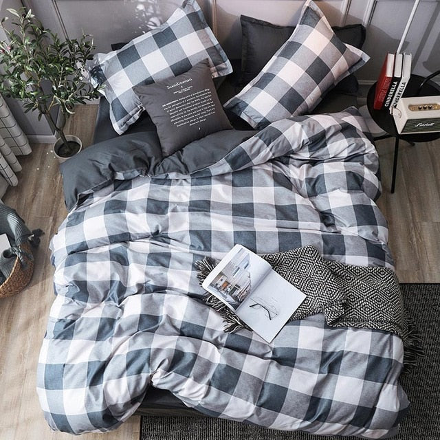 Classic Red Christmas Snowflake Bedding Set Unicorn Bed Linen Duvet Cover Flat Sheet Pillowcase Sets Queen King Twin Full Size