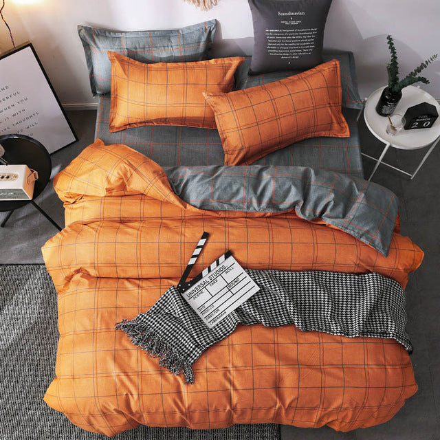 Classic Red Christmas Snowflake Bedding Set Unicorn Bed Linen Duvet Cover Flat Sheet Pillowcase Sets Queen King Twin Full Size