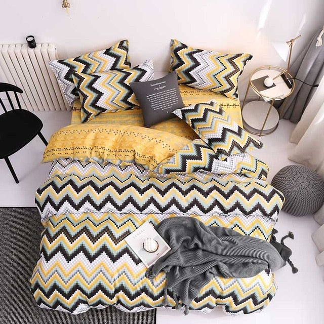 Classic Red Christmas Snowflake Bedding Set Unicorn Bed Linen Duvet Cover Flat Sheet Pillowcase Sets Queen King Twin Full Size