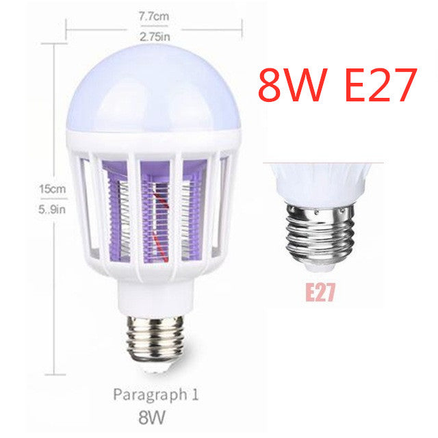 AC175~220V LED Mosquito Killer Bulb E27/B22 LED Bulb For Home Lighting Bug Zapper Trap Lamp Insect Anti Mosquito Repeller Light