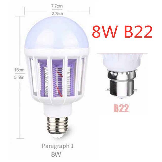 AC175~220V LED Mosquito Killer Bulb E27/B22 LED Bulb For Home Lighting Bug Zapper Trap Lamp Insect Anti Mosquito Repeller Light