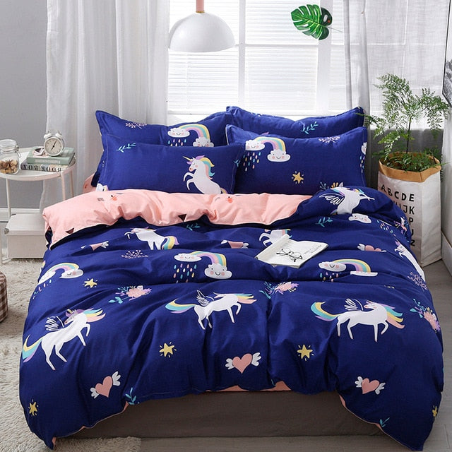 Solstice Home Textile Cartoon Polar bear Bedding Sets Children's Beddingset Bed Linen Duvet Cover Bed Sheet Pillowcase/bed Sets