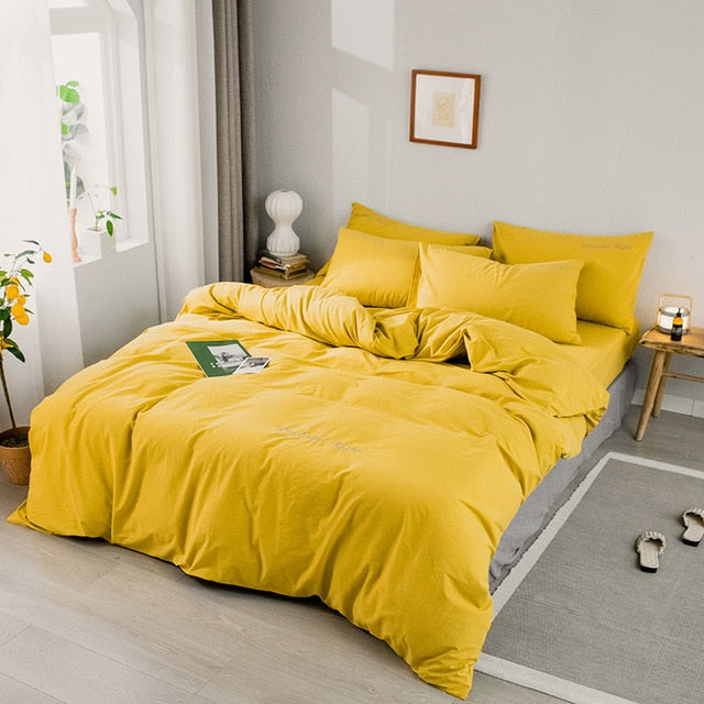 Alanna fashion bedding set Pure cotton A/B double-sided pattern Simplicity Bed sheet, quilt cover pillowcase 4-7pcs