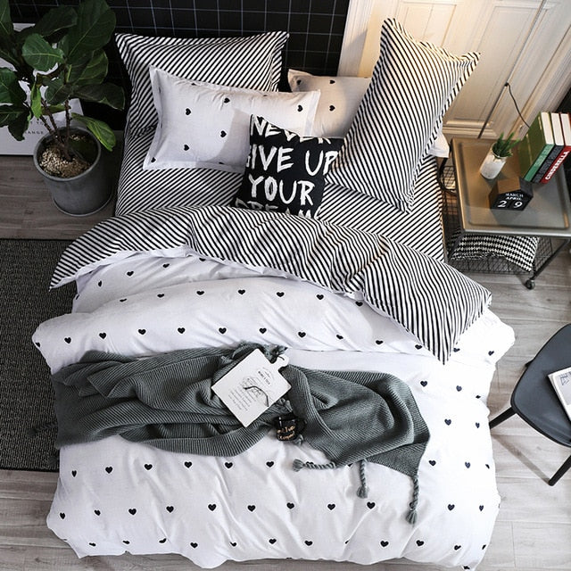 Fashion Simple Style home bedding sets bed linen duvet cover flat sheet Bedding Set Winter Full King Single Queen,bed set 2019
