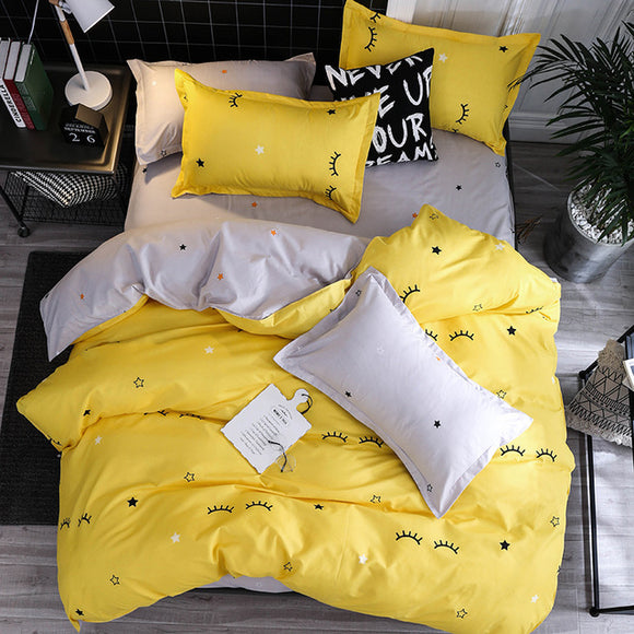 Fashion Simple Style home bedding sets bed linen duvet cover flat sheet Bedding Set Winter Full King Single Queen,bed set 2019