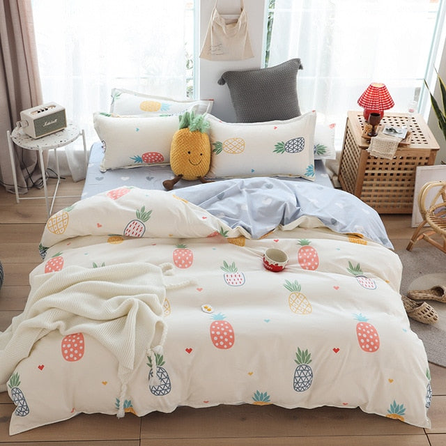 Fashion Simple Style home bedding sets bed linen duvet cover flat sheet Bedding Set Winter Full King Single Queen,bed set 2019