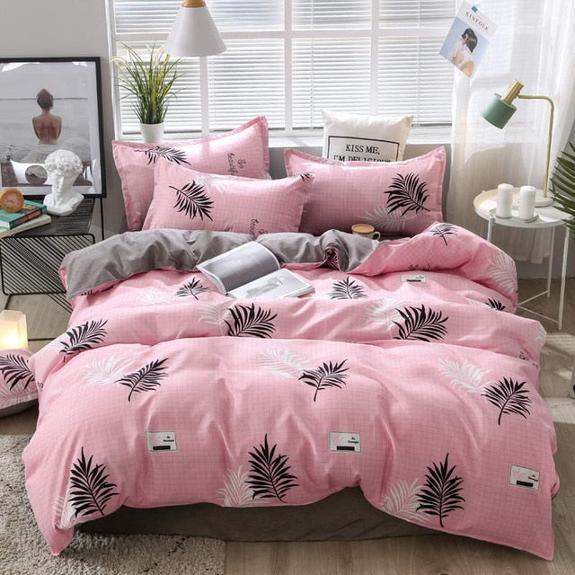 Fashion Simple Style home bedding sets bed linen duvet cover flat sheet Bedding Set Winter Full King Single Queen,bed set 2019