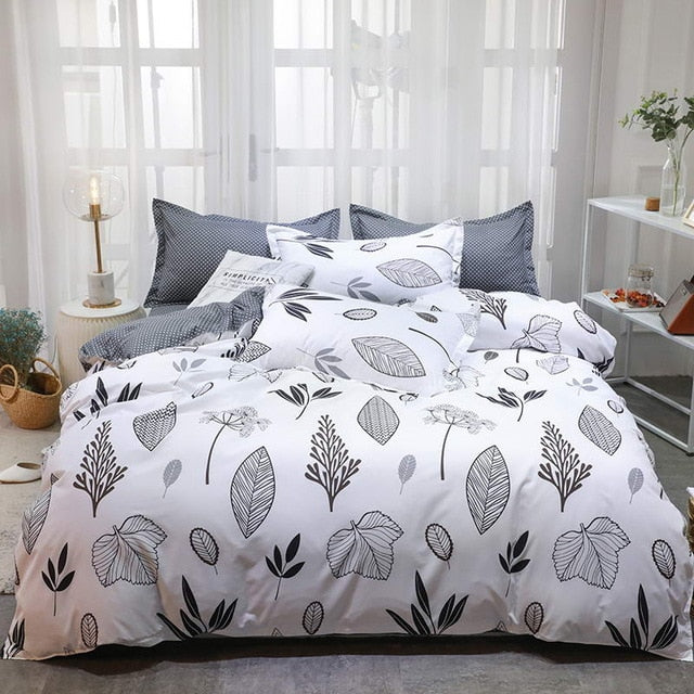 Fashion Simple Style home bedding sets bed linen duvet cover flat sheet Bedding Set Winter Full King Single Queen,bed set 2019