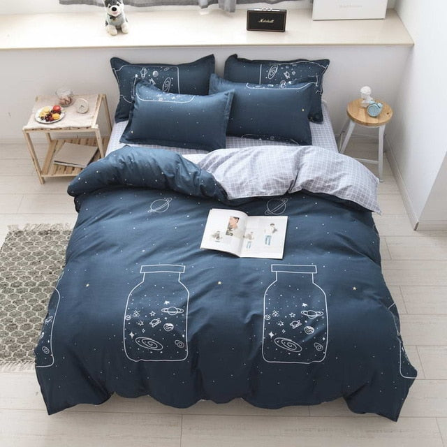 Fashion Simple Style home bedding sets bed linen duvet cover flat sheet Bedding Set Winter Full King Single Queen,bed set 2019