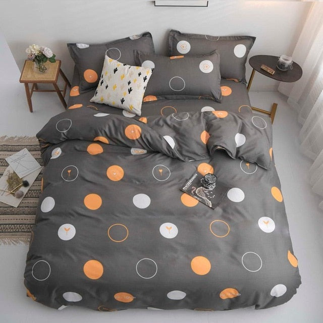 Fashion Simple Style home bedding sets bed linen duvet cover flat sheet Bedding Set Winter Full King Single Queen,bed set 2019