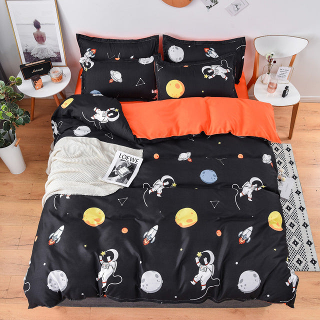 Fashion Simple Style home bedding sets bed linen duvet cover flat sheet Bedding Set Winter Full King Single Queen,bed set 2019