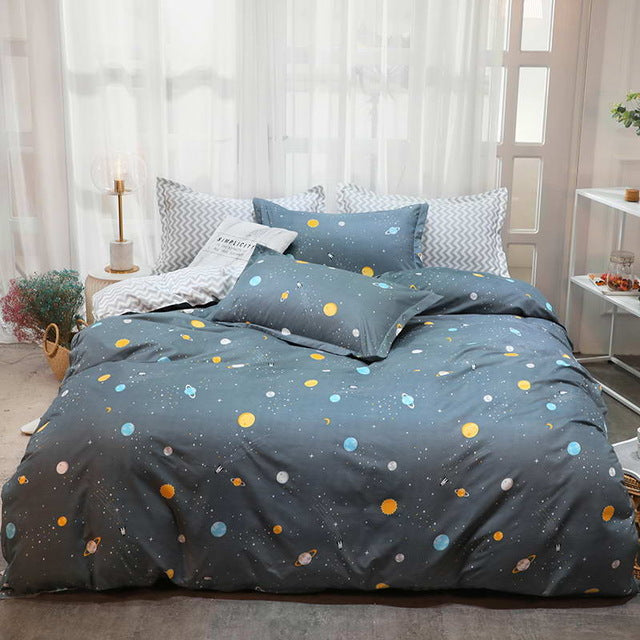 Fashion Simple Style home bedding sets bed linen duvet cover flat sheet Bedding Set Winter Full King Single Queen,bed set 2019