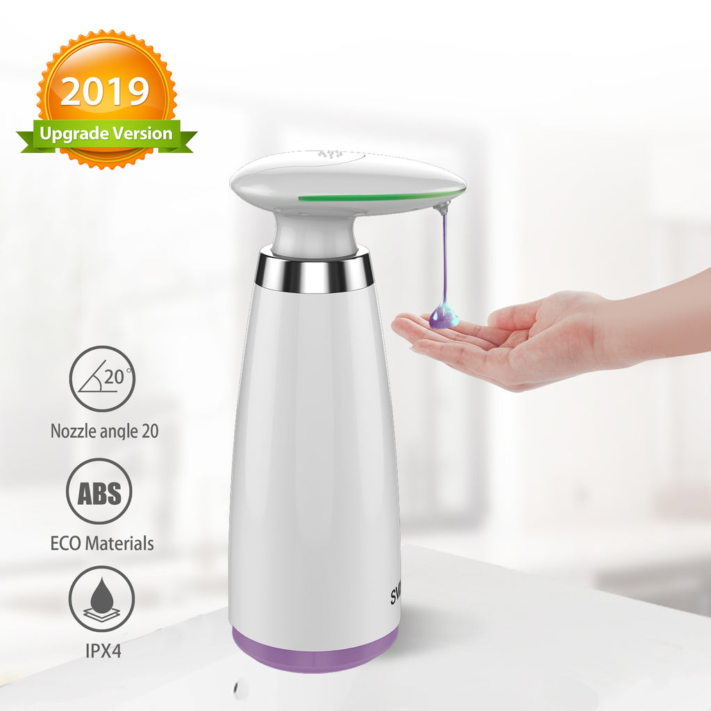 350ml Automatic Soap Dispenser Hand Free Touchless Sanitizer Bathroom Dispenser Smart Sensor Liquid Soap Dispenser for Kitchen