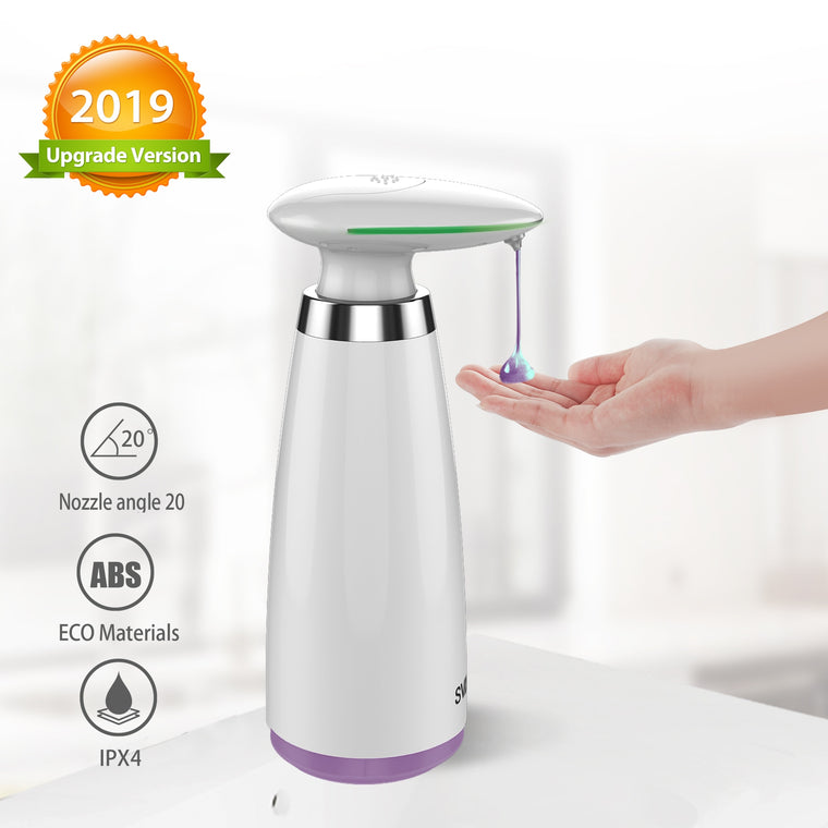 350ml Automatic Soap Dispenser Hand Free Touchless Sanitizer Bathroom Dispenser Smart Sensor Liquid Soap Dispenser for Kitchen