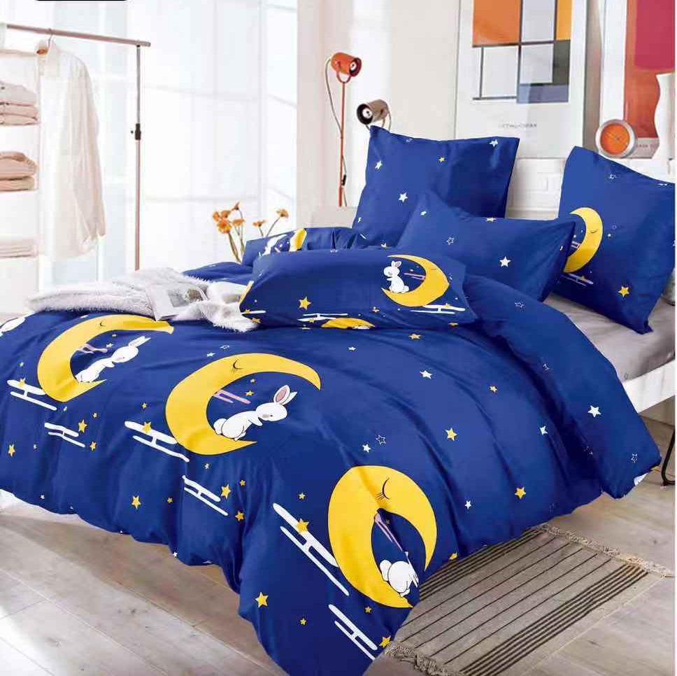 Alanna Printed Solid bedding sets  Home Bedding Set 4-7pcs High Quality Lovely Pattern with Star tree flower