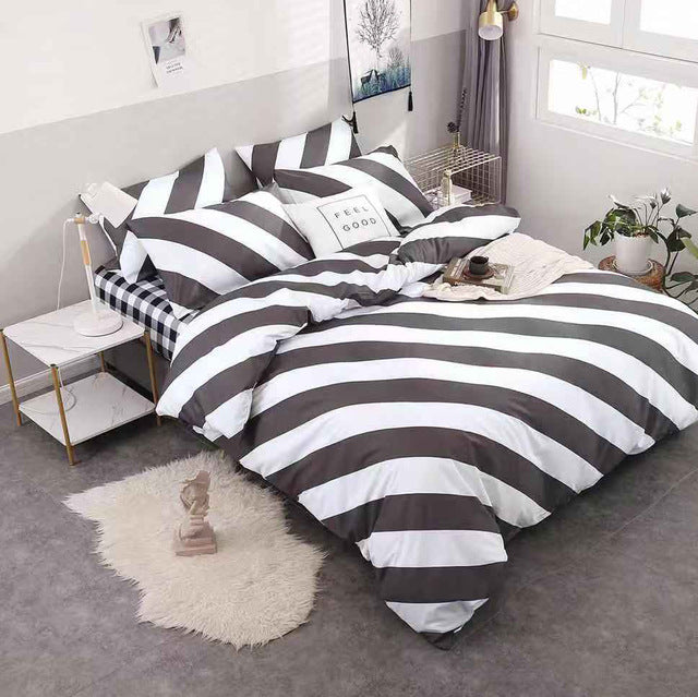 Alanna Printed Solid bedding sets  Home Bedding Set 4-7pcs High Quality Lovely Pattern with Star tree flower