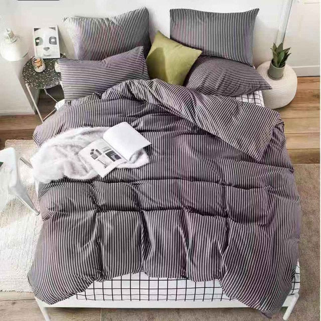 Alanna Printed Solid bedding sets  Home Bedding Set 4-7pcs High Quality Lovely Pattern with Star tree flower