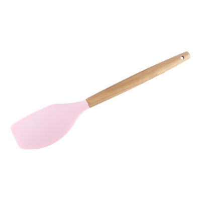 1PC Silicone Wood Turner Soup Spoon Spatula Brush Scraper Pasta Server Egg Beater Kitchen Cooking Tools Kitchenware Green/Black