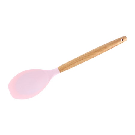 1PC Silicone Wood Turner Soup Spoon Spatula Brush Scraper Pasta Server Egg Beater Kitchen Cooking Tools Kitchenware Green/Black