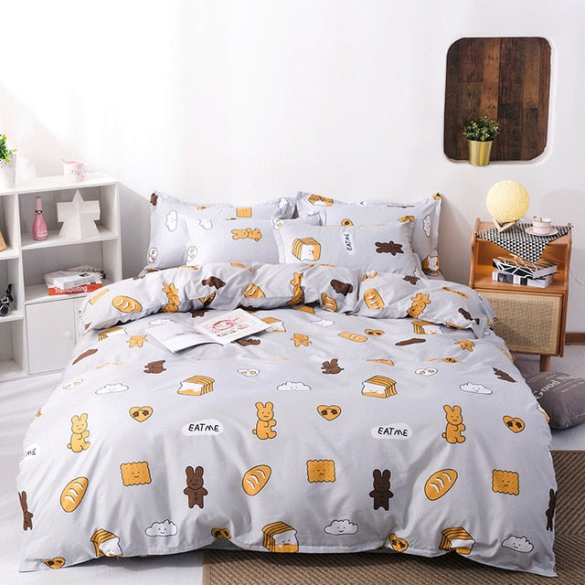 Solstice Home Textile Cartoon Polar bear Bedding Sets Children's Beddingset Bed Linen Duvet Cover Bed Sheet Pillowcase/bed Sets