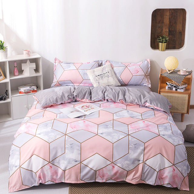Solstice Cartoon green Printing cat head Children/kid Bedding Sets Duvet Cover Bed Sheet Pillowcase Bed Cover Linens Bedclothes