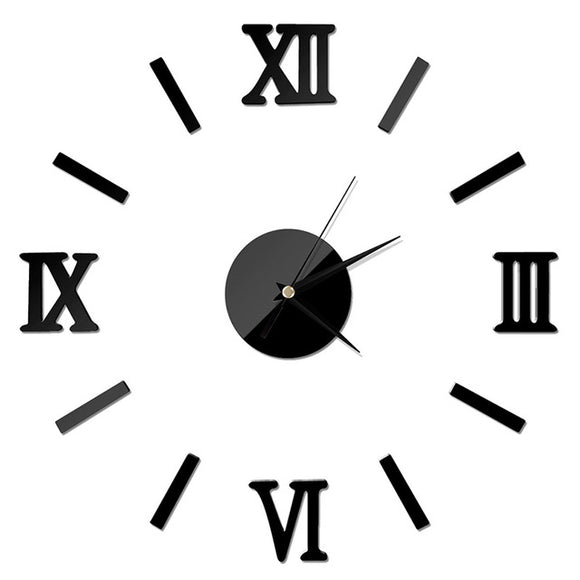Wall Clock Pattern Luxury Large DIY 3D Decorative Wall Sticker Home Decor Clock Living Room Home Decoration Mirror Art Designer