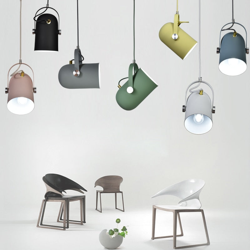 Nordic Minimalism droplight Angle adjustable E27 small pendant lights, Home decor lighting lamp and Bar Showcase spot light