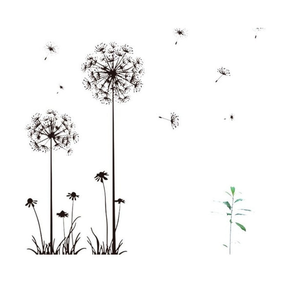 50*70cm Beautiful Dandelion Wall Stickers Living Room Bedroom Dream Of Flying Wall Sticker Home Decor Sticker On The Wall Decals