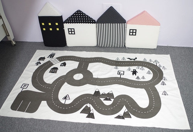 hot Baby Kids Crawling Rug Adventure Forest Blanket Road Track Game Gym Play Mat Floor Carpet Kids Room Decoration kids gift