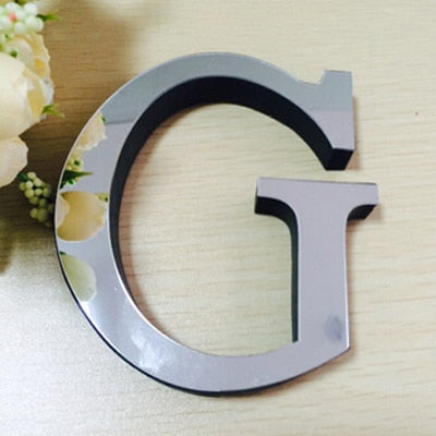 New Acrylic Mirror 3D DIY wall stickers stickers English letters home decoration  creative personality Special