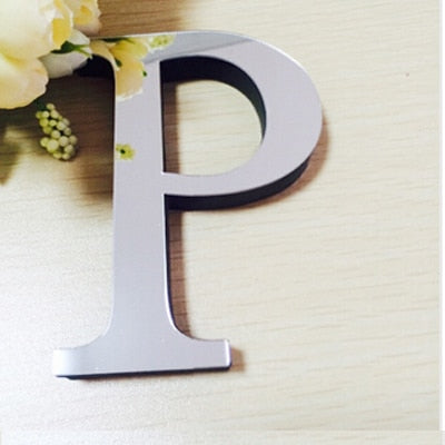 New Acrylic Mirror 3D DIY wall stickers stickers English letters home decoration  creative personality Special