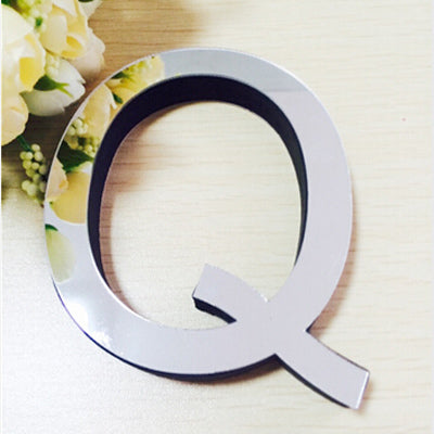 New Acrylic Mirror 3D DIY wall stickers stickers English letters home decoration  creative personality Special