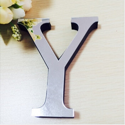 New Acrylic Mirror 3D DIY wall stickers stickers English letters home decoration  creative personality Special