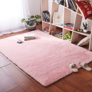 Living room coffee table blanket Nordic style long hair carpet  bedroom bedside mat  Thickened washed silk hair non-slip rug