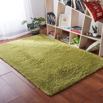 Living room coffee table blanket Nordic style long hair carpet  bedroom bedside mat  Thickened washed silk hair non-slip rug