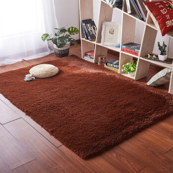 Living room coffee table blanket Nordic style long hair carpet  bedroom bedside mat  Thickened washed silk hair non-slip rug