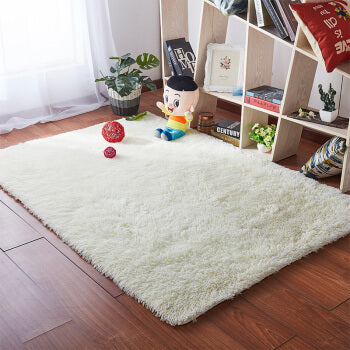 Living room coffee table blanket Nordic style long hair carpet  bedroom bedside mat  Thickened washed silk hair non-slip rug